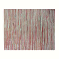 Jogo americano retangular em fibra natural Hyacinth com acabamento trançado e fios metalizados, cor vermelho, 46x37 cm – Lolahome