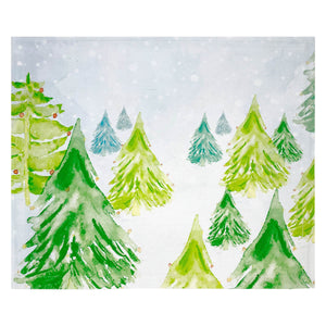 JOGO AMERICANO ESTAMPADO DE ALGODÃO PINHEIROS DE NATAL 44X39 CM