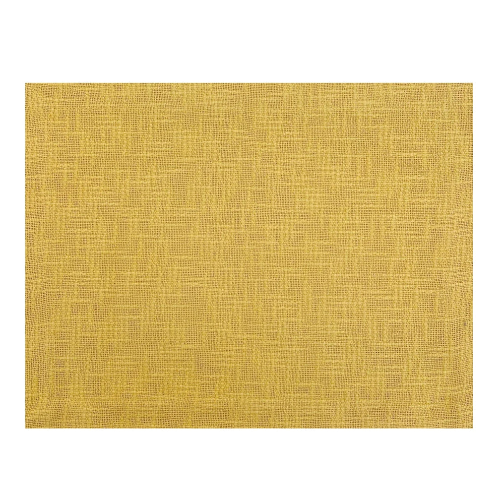 Jogo americano rústico em algodão natural, cor amarelo lima, 41x32 cm – Lolahome
