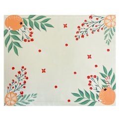 Jogo americano de natal estampado Flor de Laranjeira 48x41cm verde Lolahome