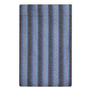 SUPER CAMINHO DE MESA ALGODÃO ETNIA ZIGZAG AZUL 8 LUGARES