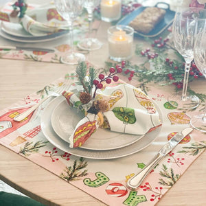 GUARDANAPO DE NATAL BOLAS DE NATALINAS 48X48 CM