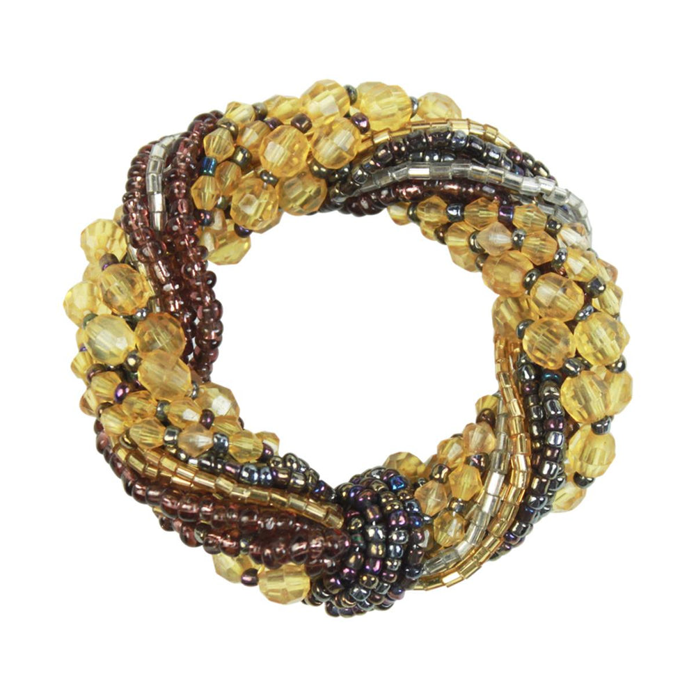 PORTA GUARDANAPO DE MIÇANGAS TONS TERRA MARROM