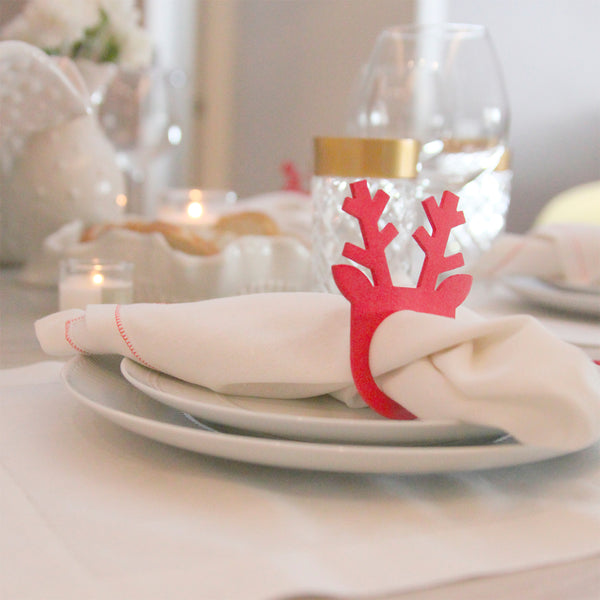 PORTA GUARDANAPO DE MDF RENA VERMELHO