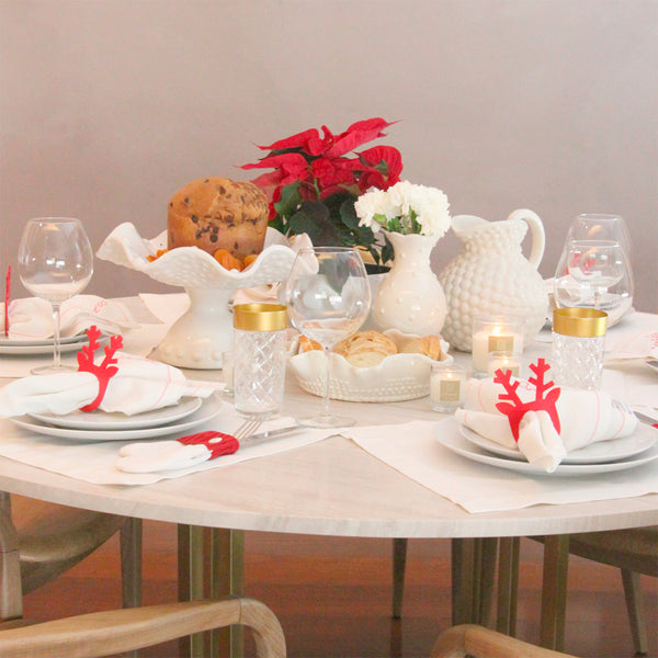 PORTA GUARDANAPO DE MDF RENA VERMELHO