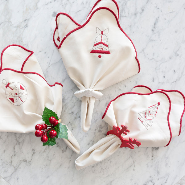 PORTA GUARDANAPO DE MDF RENA VERMELHO