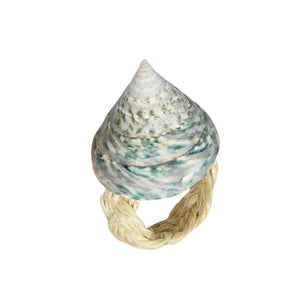 PORTA GUARDANAPO DE CONCHA NATURAL FILIPINAS VERDE