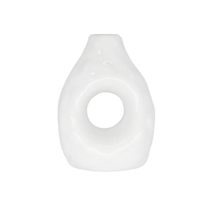 PORTA GUARDANAPO DE CERÂMICA VASINHO BRANCO