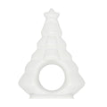 PORTA GUARDANAPO DE CERÂMICA ÁRVORE DE NATAL BRANCO