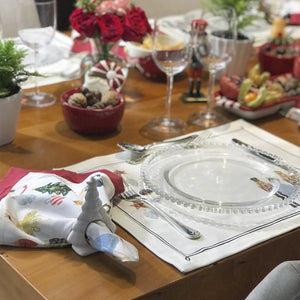 PORTA GUARDANAPO DE CERÂMICA ÁRVORE DE NATAL BRANCO