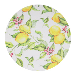 Capa de sousplat estampada limão siciliano 36cm em algodão misto - Lolahome