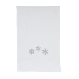 TOALHA DE LAVABO DE LINHO NATAL BRANCO