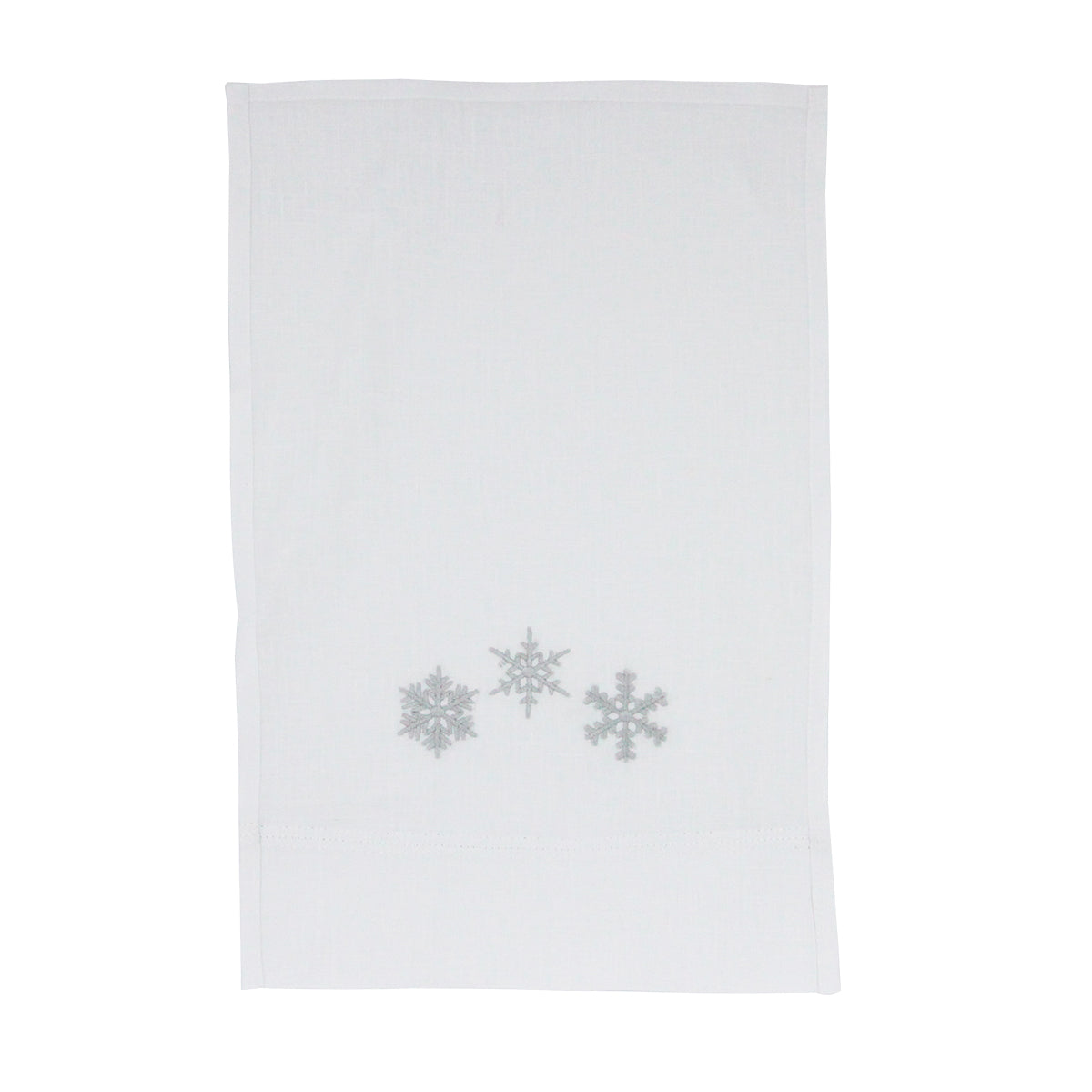 TOALHA DE LAVABO DE LINHO NATAL BRANCO