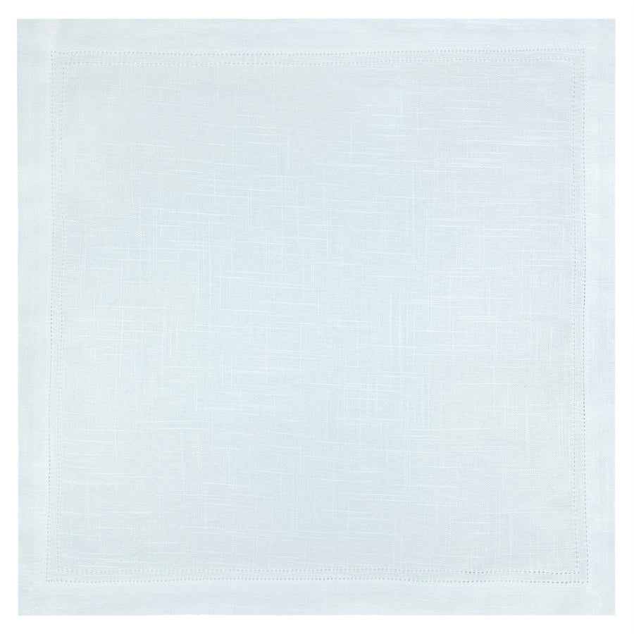 GUARDANAPO DE LINHO VISCO NATURALE DUPLO AJOUR BRANCO 50X50 CM