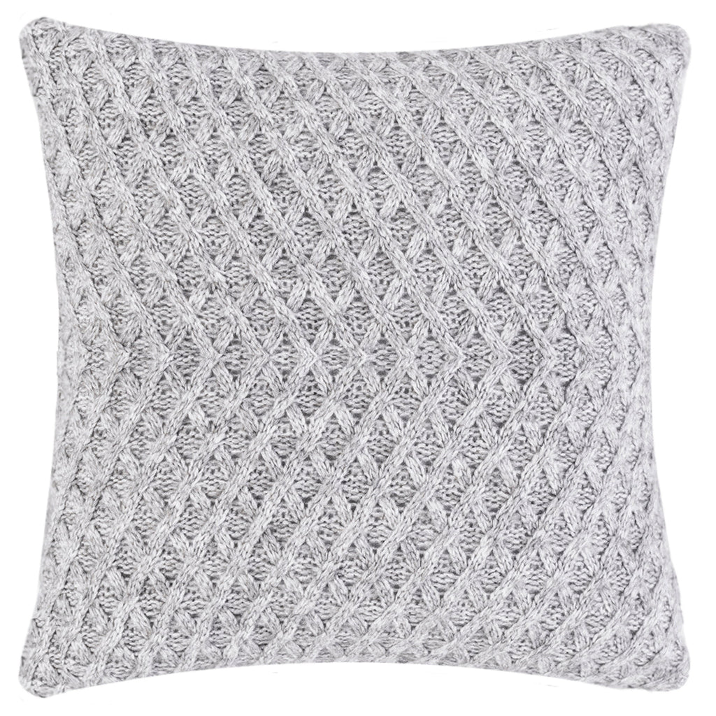CAPA DE ALMOFADA LOSANGOS CASHMERE TOUCH CINZA 50X50 CM