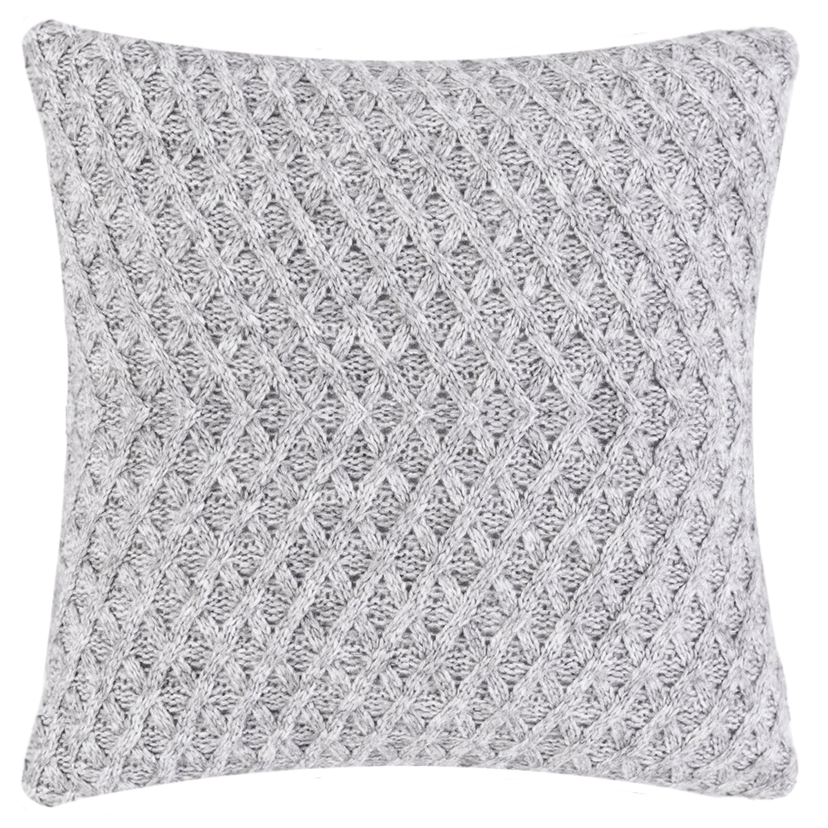 CAPA DE ALMOFADA LOSANGOS CASHMERE TOUCH CINZA 50X50 CM