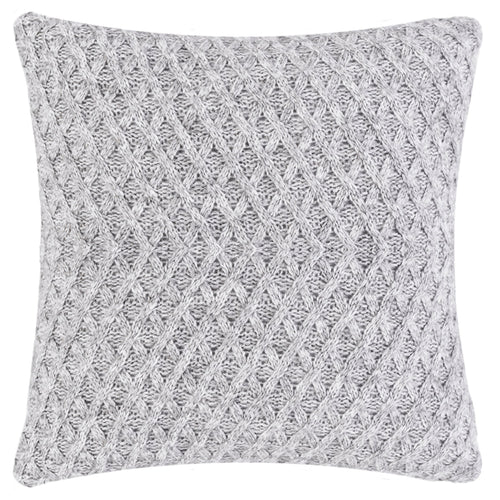 CAPA DE ALMOFADA LOSANGOS CASHMERE TOUCH CINZA 50X50 CM