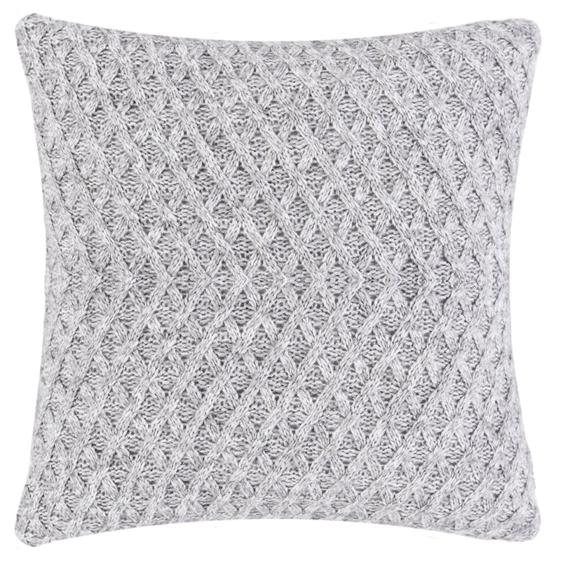 CAPA DE ALMOFADA LOSANGOS CASHMERE TOUCH CINZA 50X50 CM