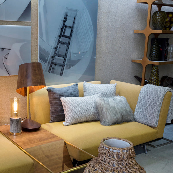 CAPA DE ALMOFADA LOSANGOS CASHMERE TOUCH CINZA 50X50 CM