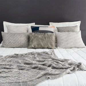 CAPA DE ALMOFADA LOSANGOS CASHMERE TOUCH CINZA 50X50 CM