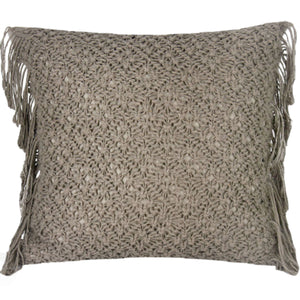 CAPA DE ALMOFADA DE MACRAMÊ ANTÔNIA 50X50 CM BEGE