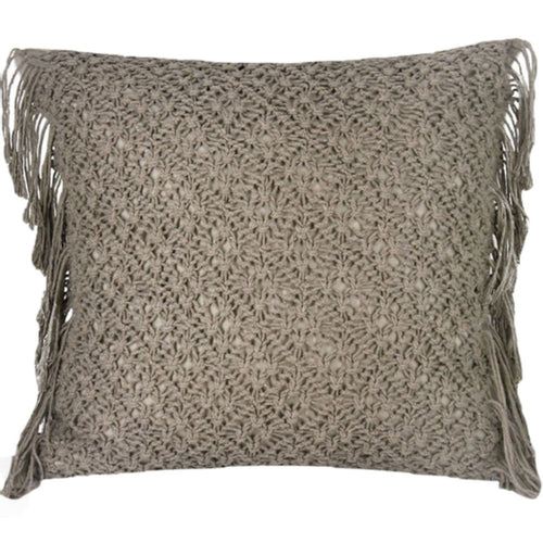 CAPA DE ALMOFADA DE MACRAMÊ ANTÔNIA 50X50 CM BEGE