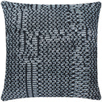 CAPA DE ALMOFADA TRICOT MESCLA IRREGULAR PRETO 50X50 CM