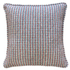 CAPA DE ALMOFADA DE TWEED VERMELHA E AZUL 50X50 CM