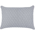 CAPA DE ALMOFADA TRICOT PLUS LOSANGOS CINZA 50X35