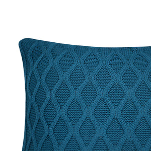 CAPA DE ALMOFADA TRICOT PLUS GOTAS AZUL 50 X 50 CM