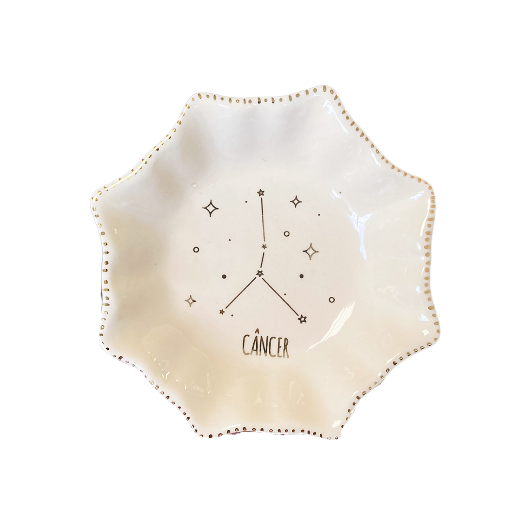PRATINHO DE CERÂMICA SIGNOS CÂNCER 13 X3(H) CM