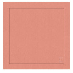 GUARDANAPO DE LINHO PURO BARRA LARGA PREMIUM ROSA 55X55 CM