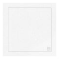 GUARDANAPO DE LINHO VISCO BARRA LARGA PREMIUM BRANCO 55X55CM