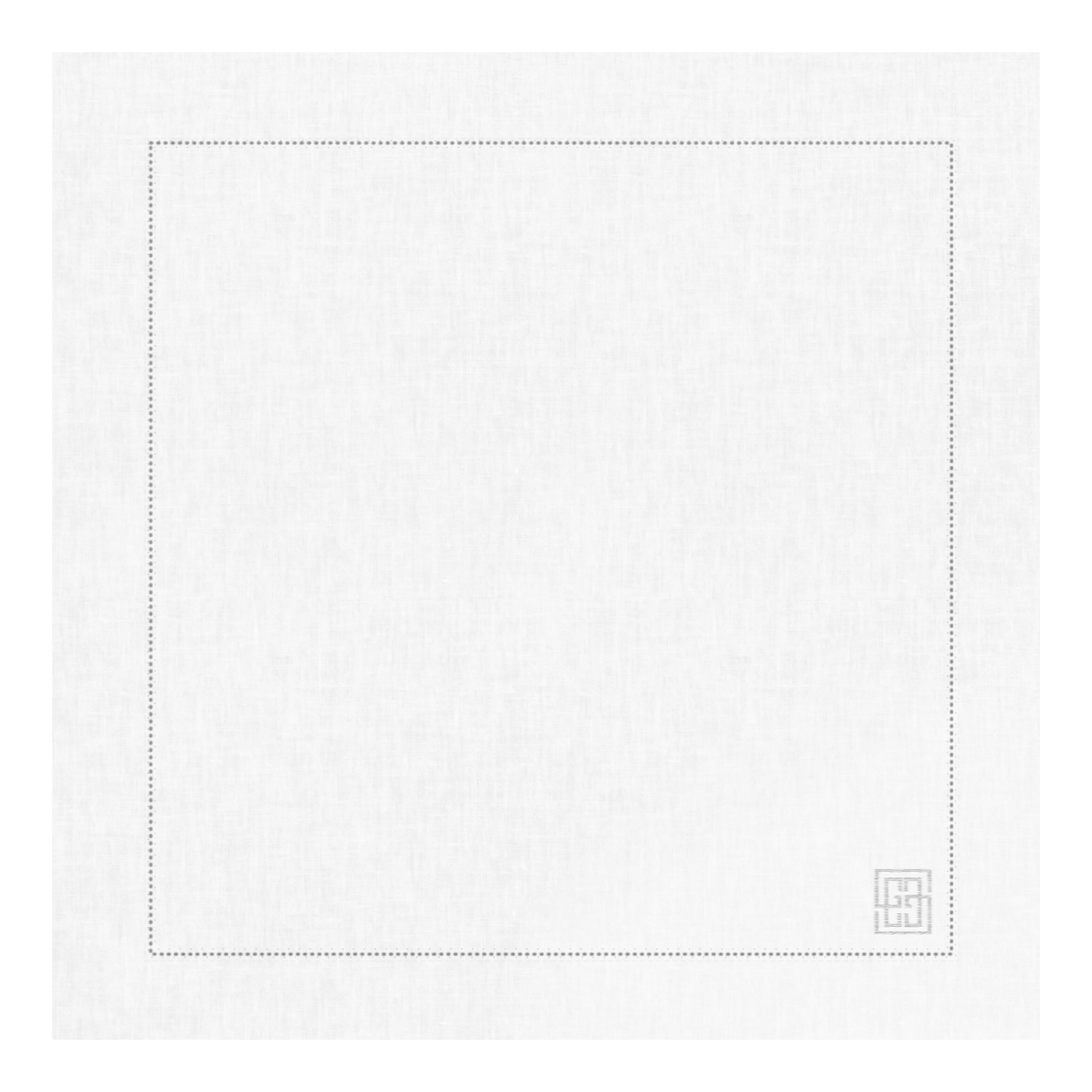 GUARDANAPO DE LINHO VISCO BARRA LARGA PREMIUM BRANCO 55X55CM