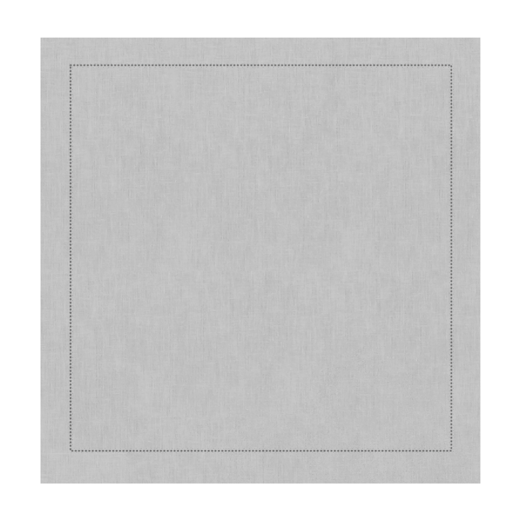 GUARDANAPO DE LINHO VISCO CINZA COM PONTO AJOUR 50X50 CM