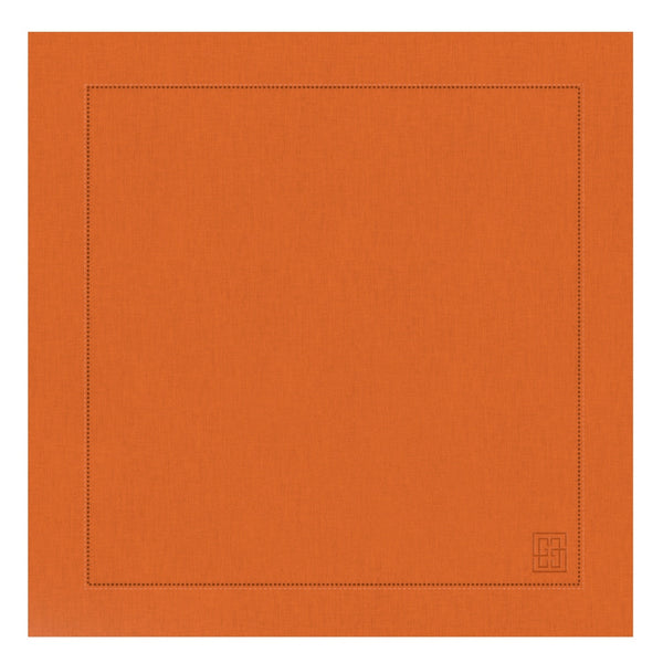 GUARDANAPO LINHO VISCO BARRA LARGA PREMIUM LARANJA 55X55  CM