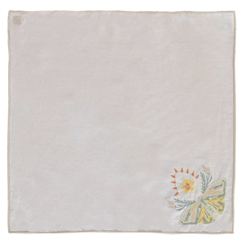 GUARDANAPO DE CAMBRAIA DE LINHO BORBOLETA