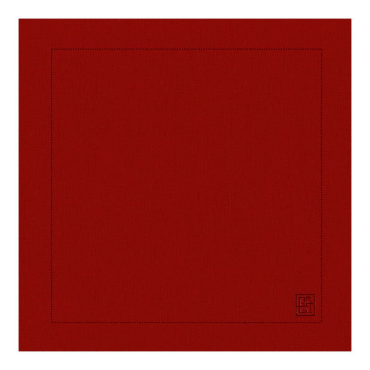 GUARDANAPO LINHO VISCO BARRA LARGA PREMIUM VERMELHO 55X55  CM