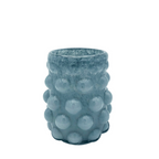 VASO DE VIDRO DOTS AZUL 19CM