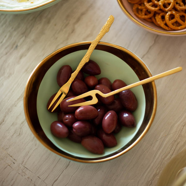 SET 2 GARFOS PARA APERITIVO TRONCO DOURADO