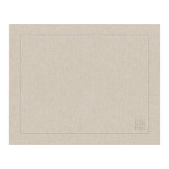 JOGO AMERICANO DE LINHO PURO BARRA LARGA PREMIUM NATURAL 50X39 CM