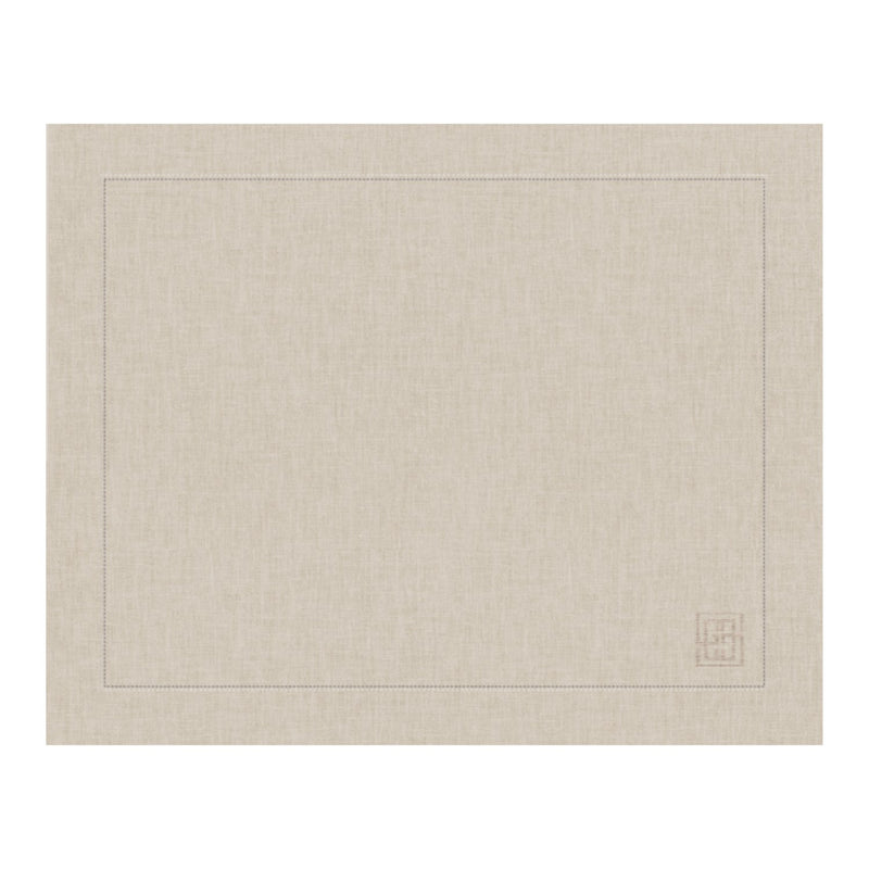 JOGO AMERICANO DE LINHO PURO BARRA LARGA PREMIUM NATURAL 50X39CM
