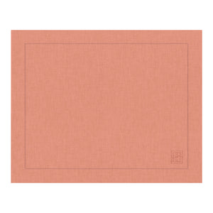 JOGO AMERICANO DE LINHO PURO BARRA LARGA PREMIUM ROSA 50X39 CM
