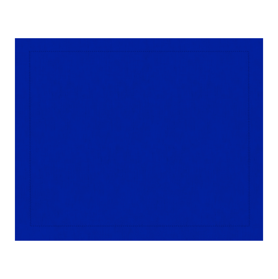 JOGO AMERICANO DE LINHO VISCO AZUL ROYAL AJOUR 45X35CM