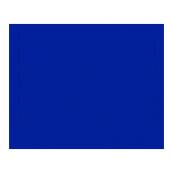 JOGO AMERICANO DE LINHO VISCO AZUL ROYAL AJOUR 45X35CM