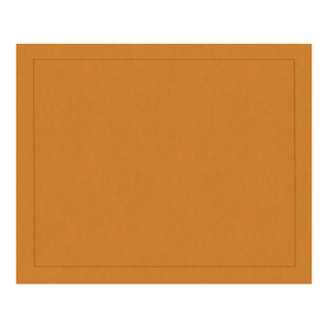 JOGO AMERICANO DE LINHO VISCO COM PONTO AJOUR CARAMELO 46X35 CM