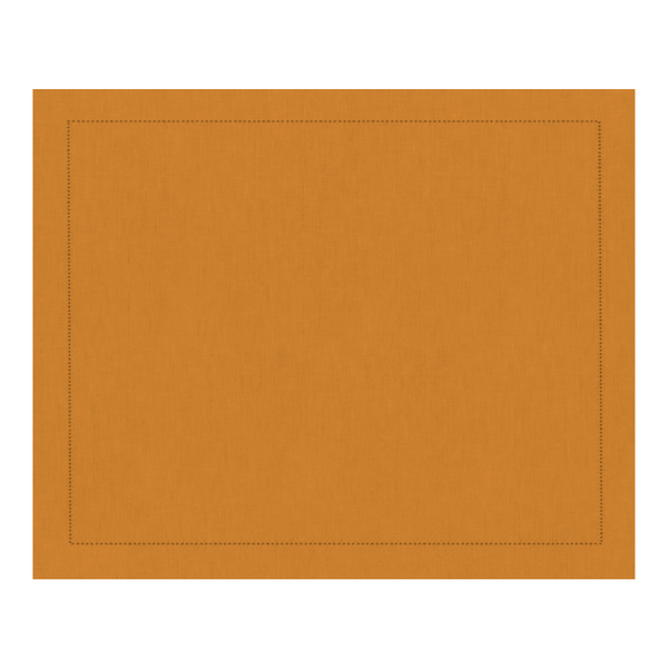 JOGO AMERICANO DE LINHO VISCO COM PONTO AJOUR CARAMELO 46X35 CM