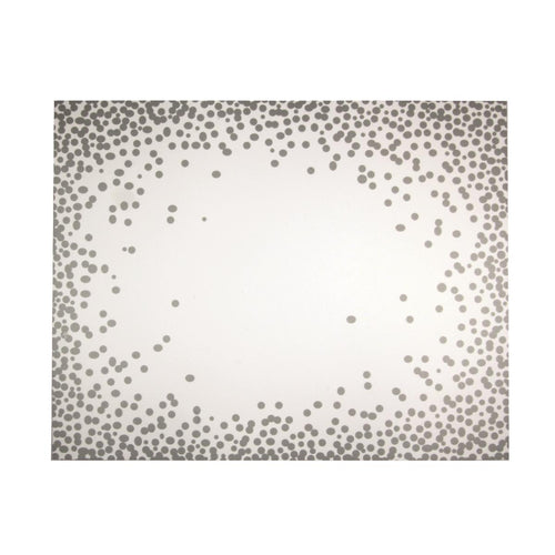 JOGO AMERICANO DE PAPEL OFFSET REVESTIDO IMPERMEÁVEL FIESTA - 6 UNIDADES PRATA 47X36 CM