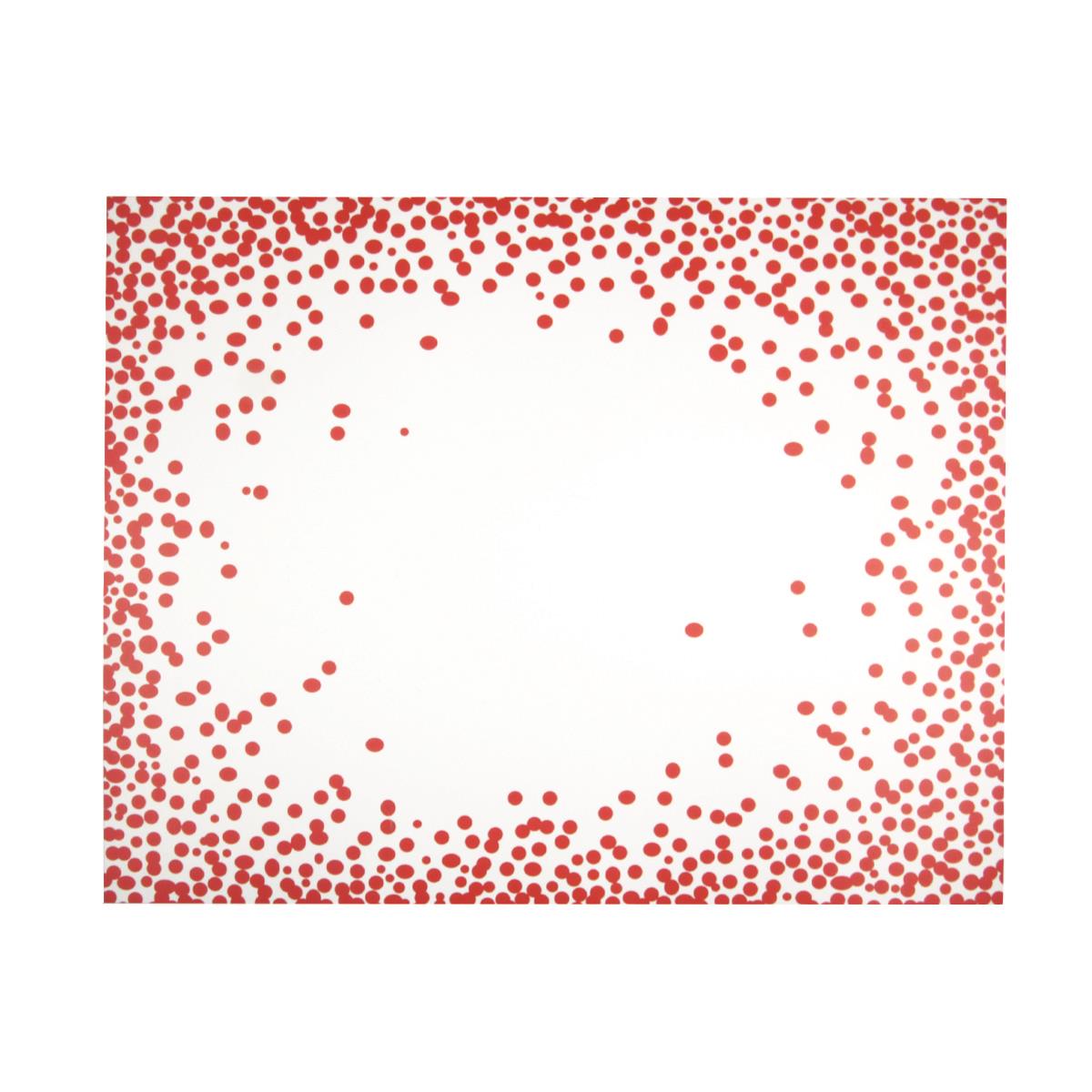 JOGO AMERICANO DE PAPEL OFFSET REVESTIDO IMPERMEÁVEL FIESTA - 6 UNIDADES VERMELHO 47X36 CM