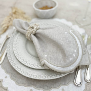 guardanapo de linho bordado